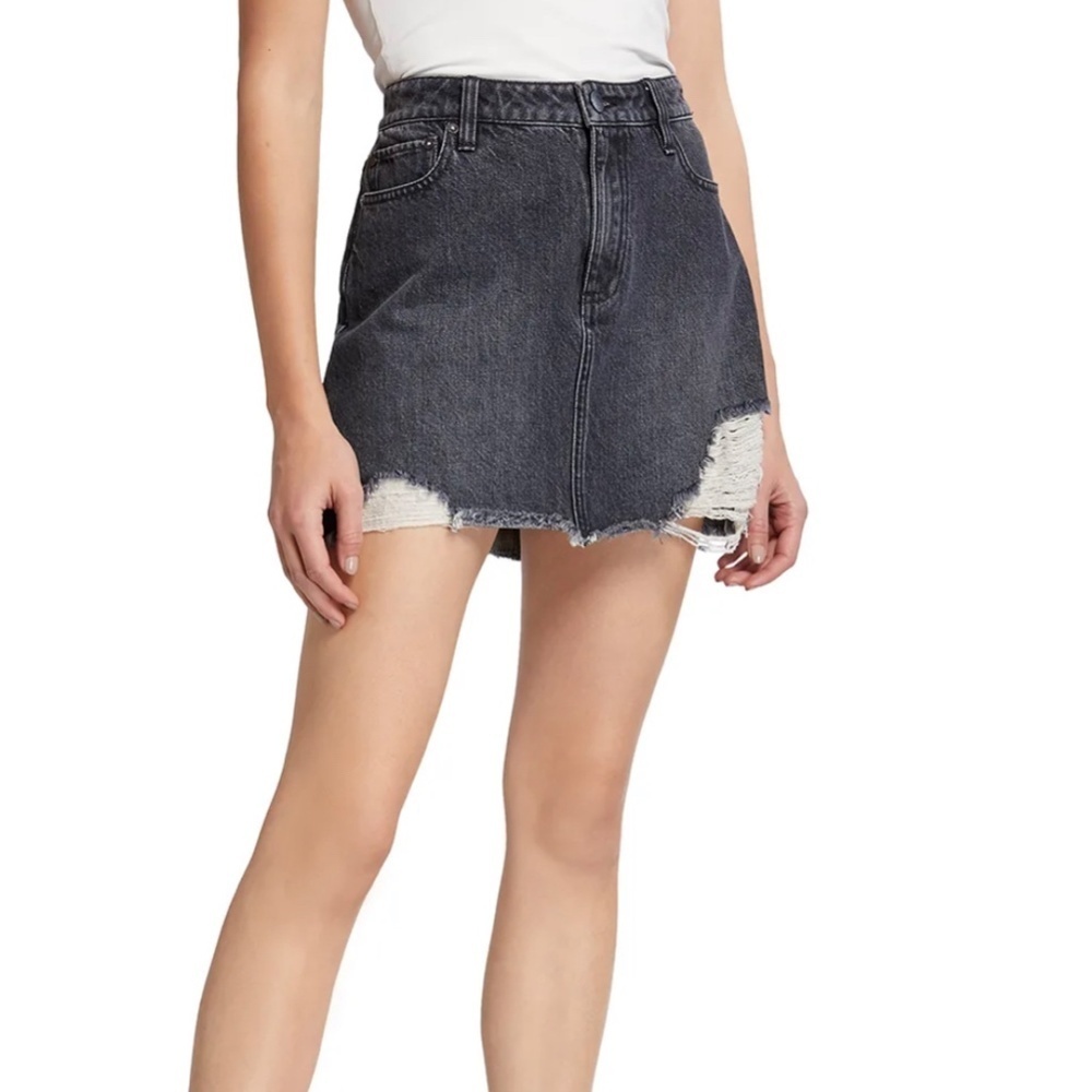 Alice + Olivia Women's Ripped Jean Skirt - 29